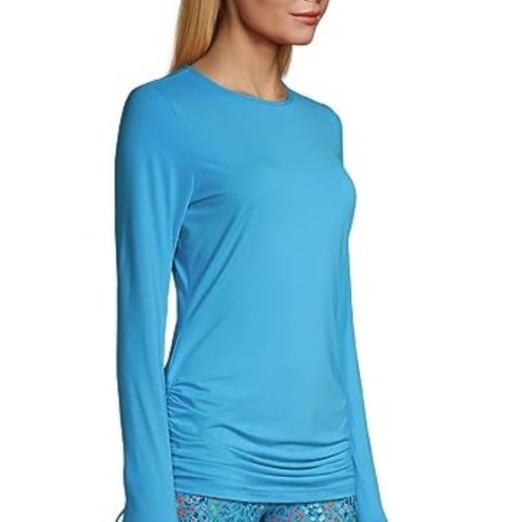NWT Lands' End Women's Adjustable Swim Tee Tunic Rash Guard Size M $70 FLI167 - Picture 4 of 5